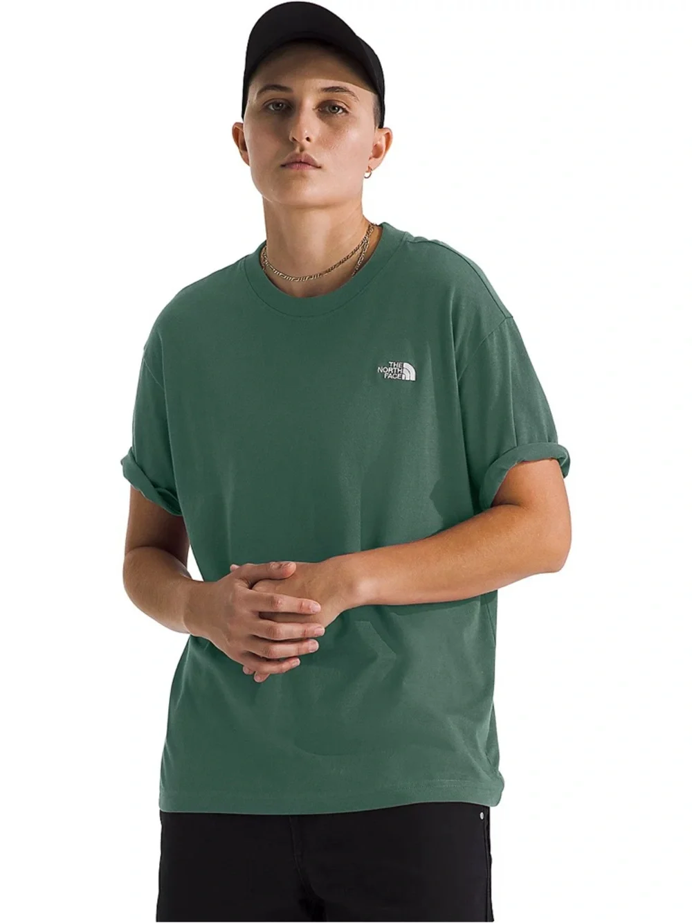 The North Face Men's Short-Sleeve Crew T-Shirt in Forest Green